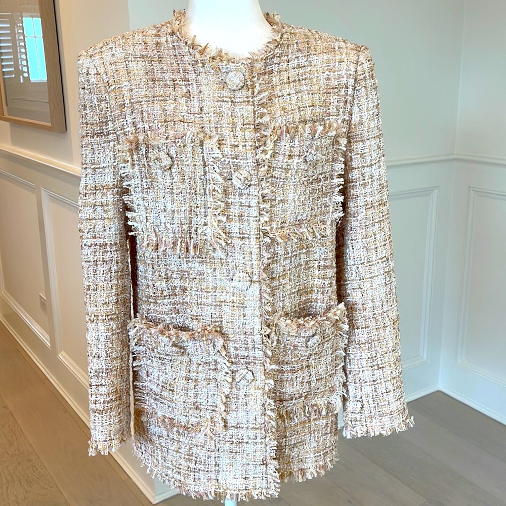 New- Imperial Tweed Fringe Jacket Small